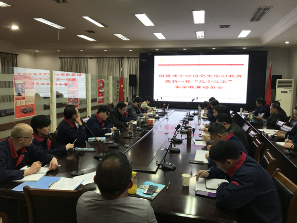 公司召开党史学习教育暨新一轮“三个以案”警示教育带头会