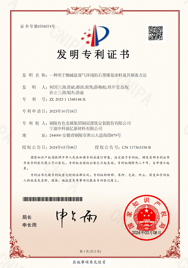 公司一项发现专利获得授权
